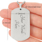 To My Badass Granddaughter Engraved Dog Tag Necklace Gift-[Heartfelt Family Gift]