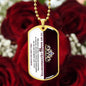 To My Badass Granddaughter Engraved Dog Tag Necklace Gift-[Heartfelt Family Gift]