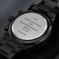 Personalized Mens Chronograph Watch - Custom Fathers Day Gift - From Daughter Son - Dad Gift-[Heartfelt Family Gift]