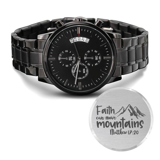 Faith Can Move Mountains Matthew 17:20 Religious Watch Gift-[Heartfelt Family Gift]