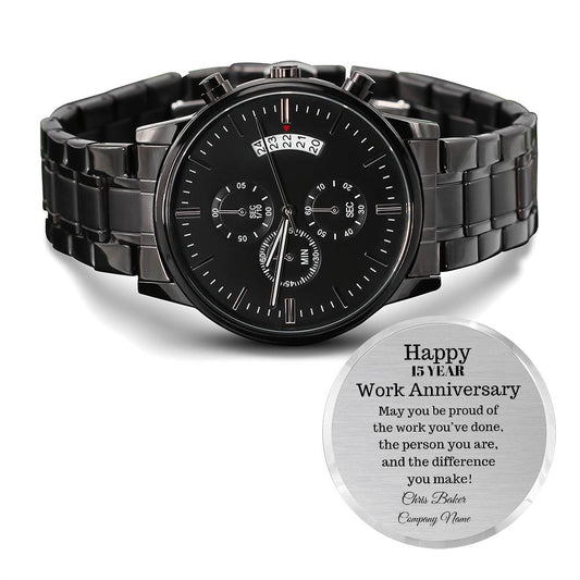 Personalized Work Anniversary Engraved Gift Watch-[Heartfelt Family Gift]