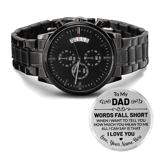 Personalized Engraved Watch Gift for Dad-[Heartfelt Family Gift]