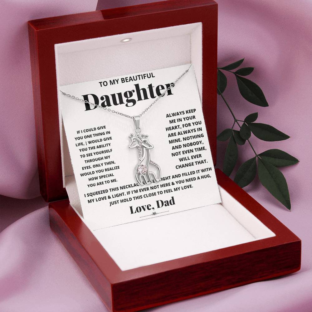 Daughter Giraffe Necklace from Dad-[Heartfelt Family Gift]