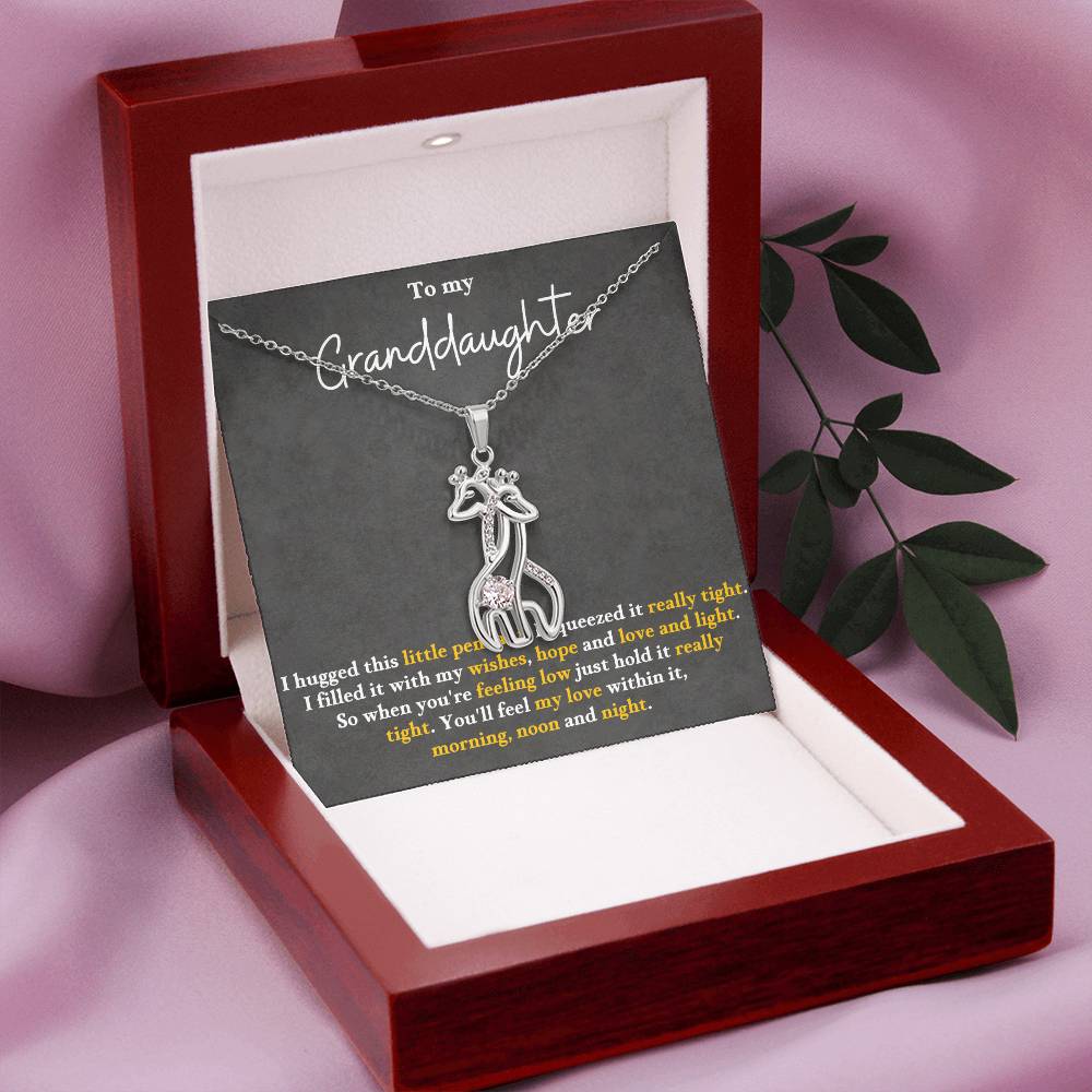 Granddaughter Giraffe Necklace-[Heartfelt Family Gift]