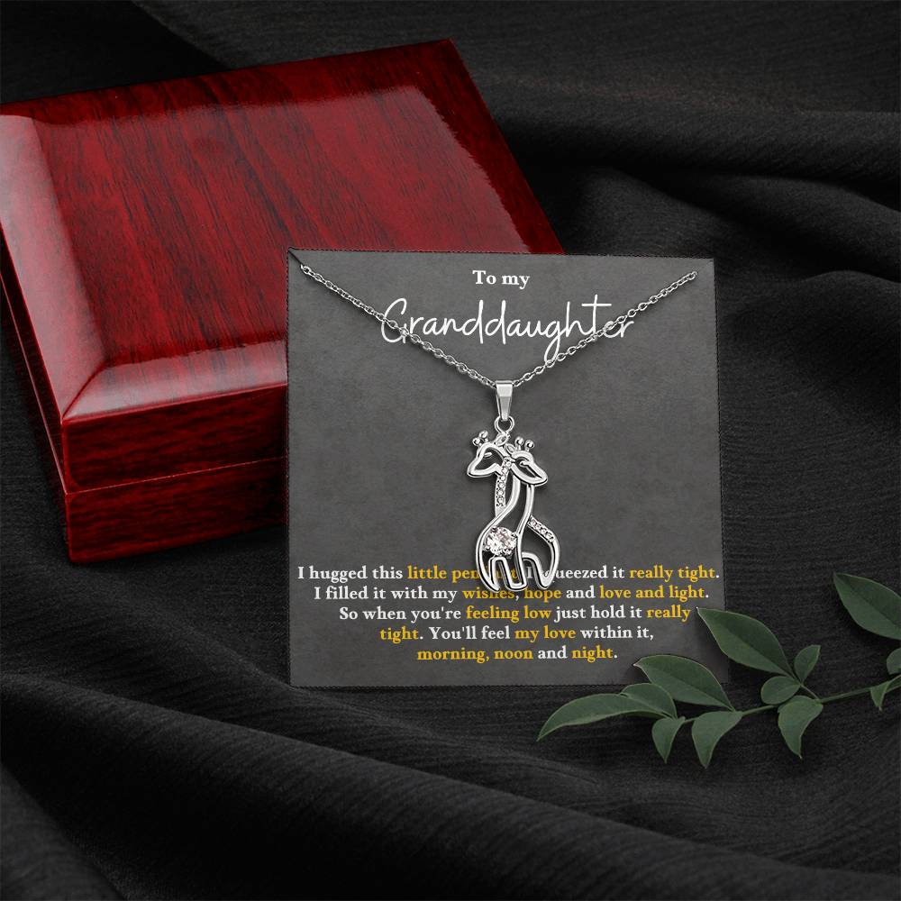 Granddaughter Giraffe Necklace-[Heartfelt Family Gift]