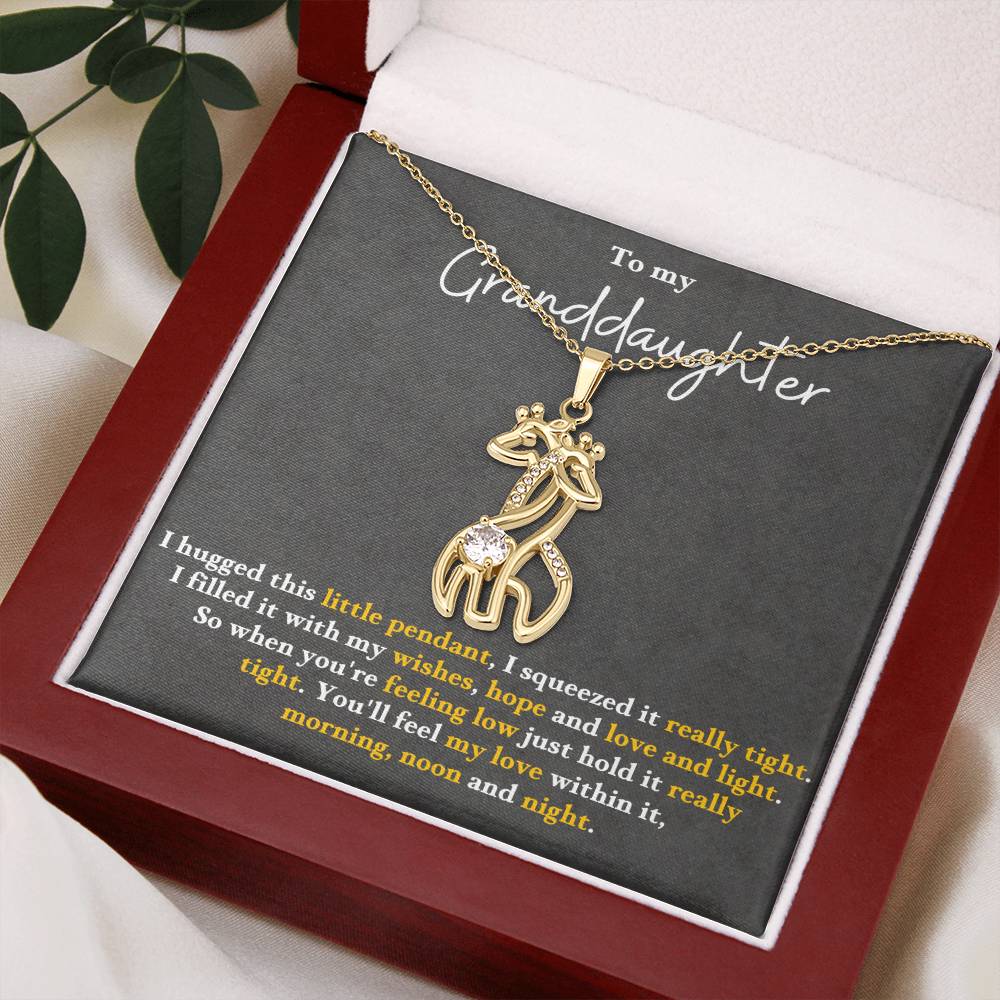 Granddaughter Giraffe Necklace-[Heartfelt Family Gift]