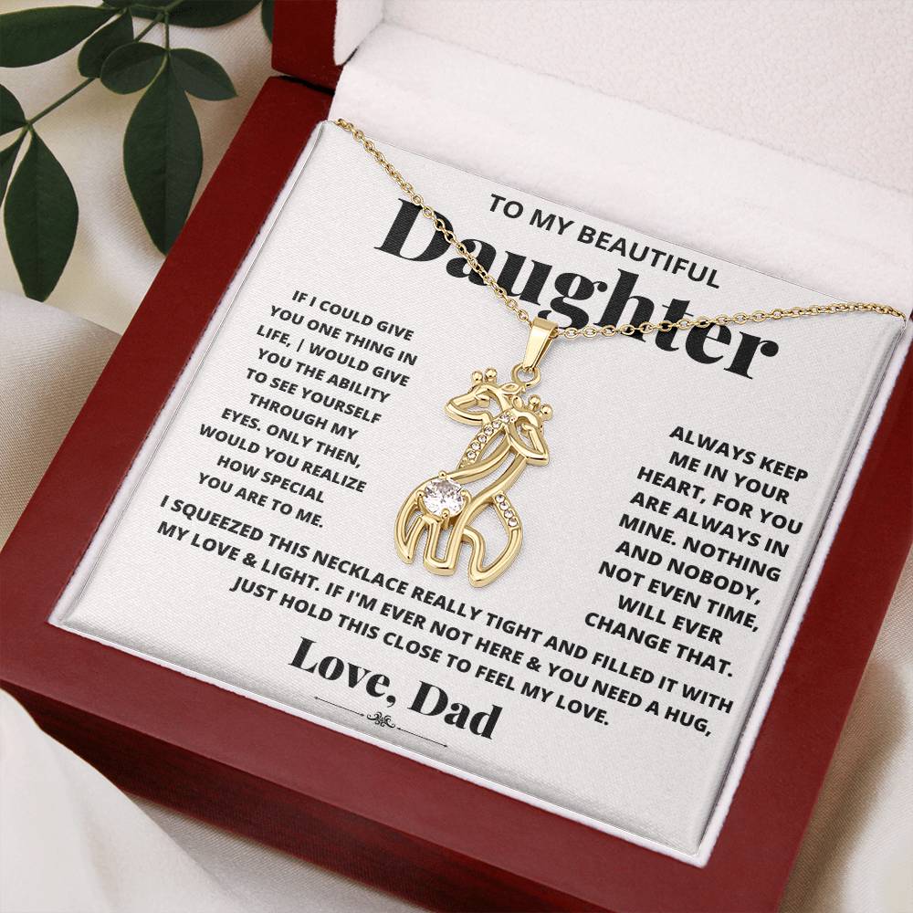 Daughter Giraffe Necklace from Dad-[Heartfelt Family Gift]