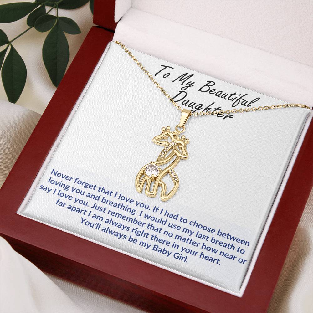 Daughter Giraffe Necklace Gift-[Heartfelt Family Gift]