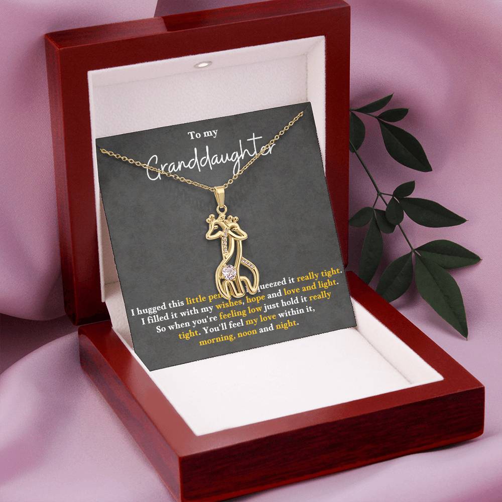 Granddaughter Giraffe Necklace-[Heartfelt Family Gift]