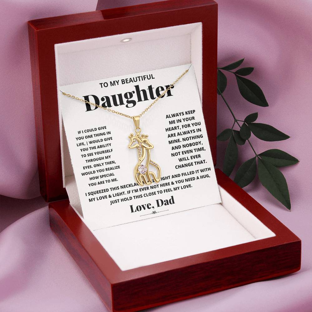 Daughter Giraffe Necklace from Dad-[Heartfelt Family Gift]