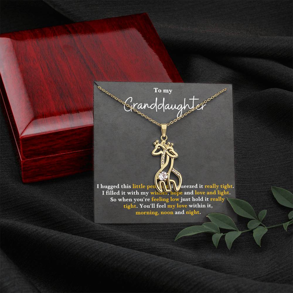 Granddaughter Giraffe Necklace-[Heartfelt Family Gift]