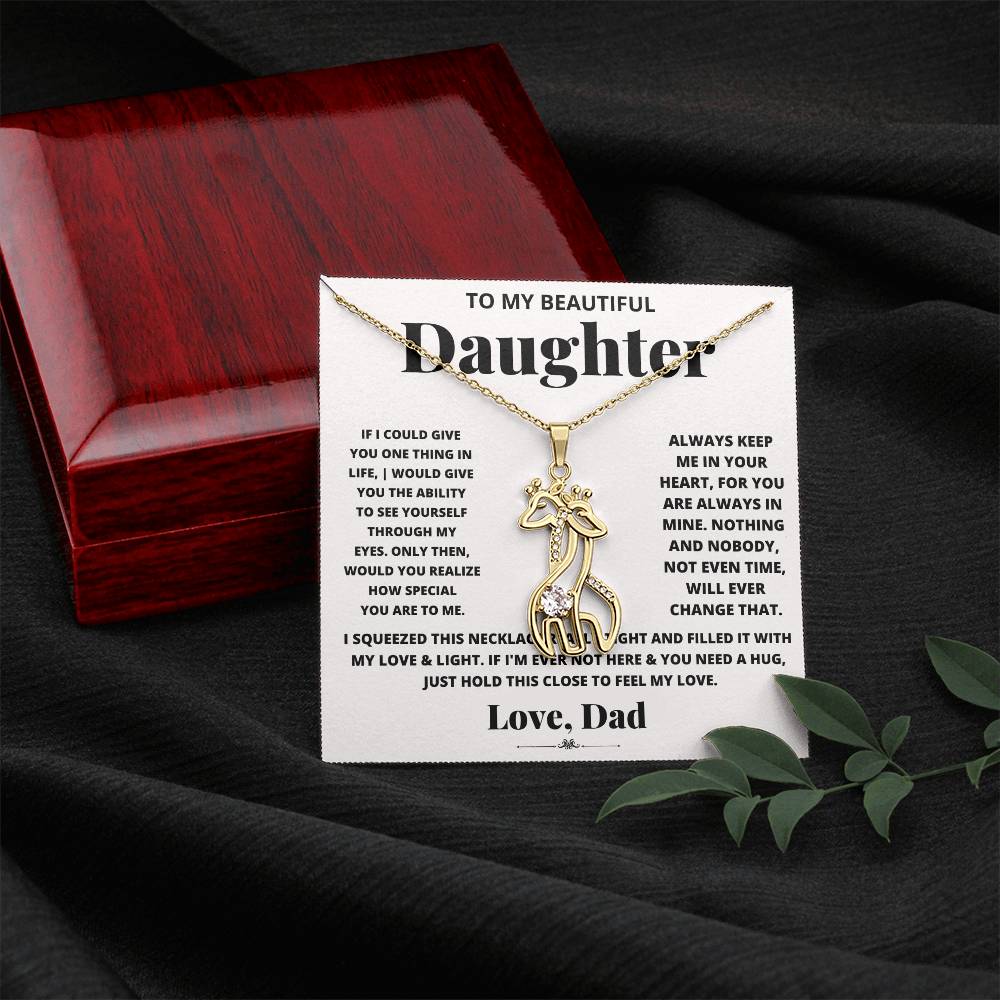Daughter Giraffe Necklace from Dad-[Heartfelt Family Gift]