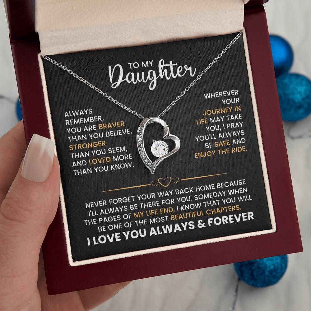 Daughter Heart Necklace Gift from Dad
