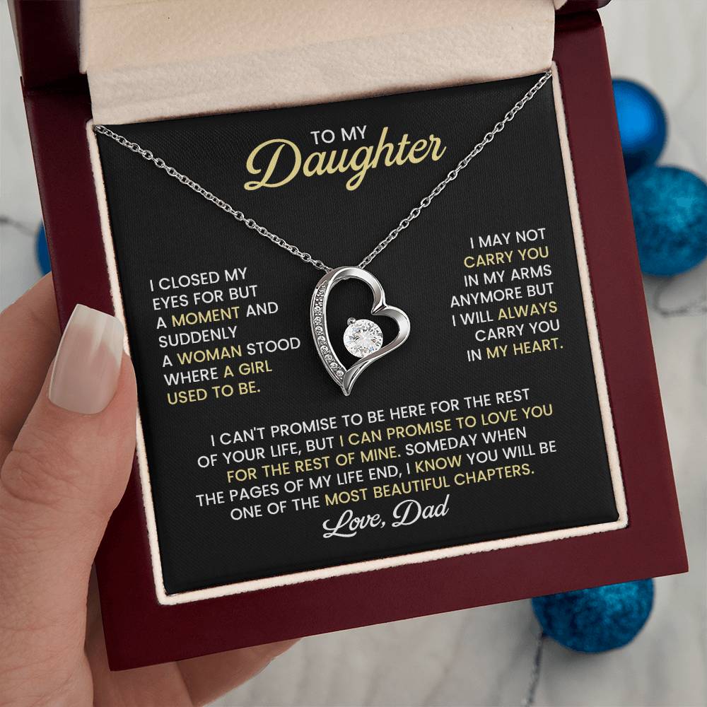 Daughter Heart Necklace Gift from Dad