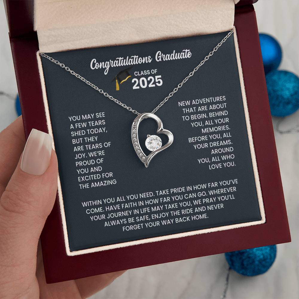 Class of 2026 Graduation Necklace Gift - Heart