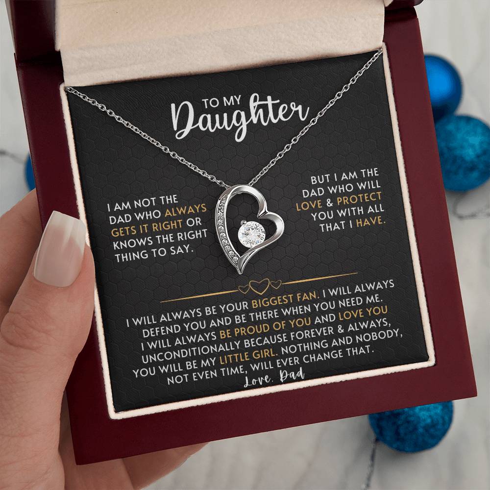 Daughter Heart Necklace Gift from Dad