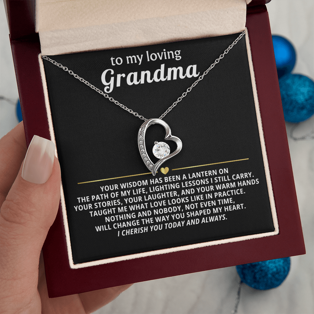 Grandmother from Grandchild Heart Necklace Gift