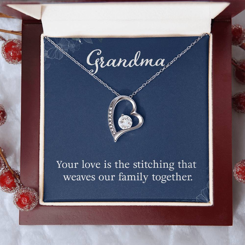 Grandma Heart Necklace Gift-[Heartfelt Family Gift]