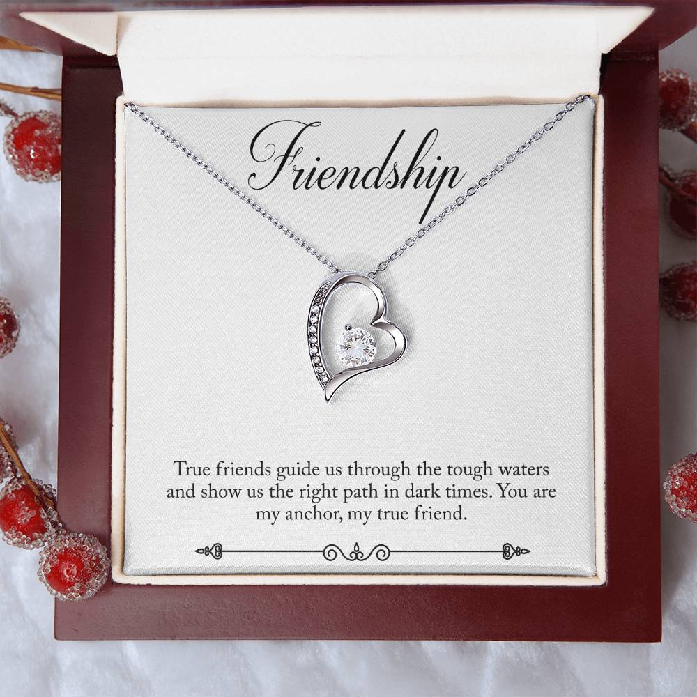 Friendship Heart Necklace Gift-[Heartfelt Family Gift]