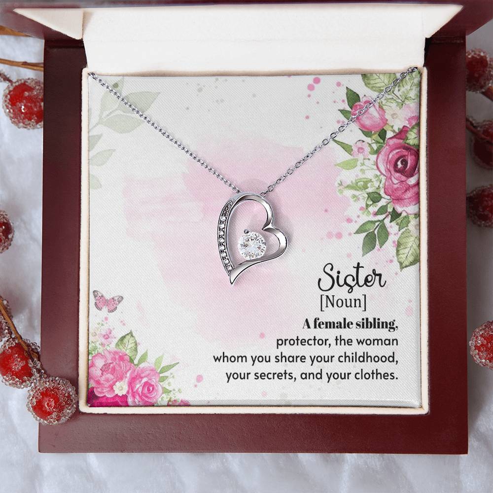 Sister Heart Necklace Gift-[Heartfelt Family Gift]