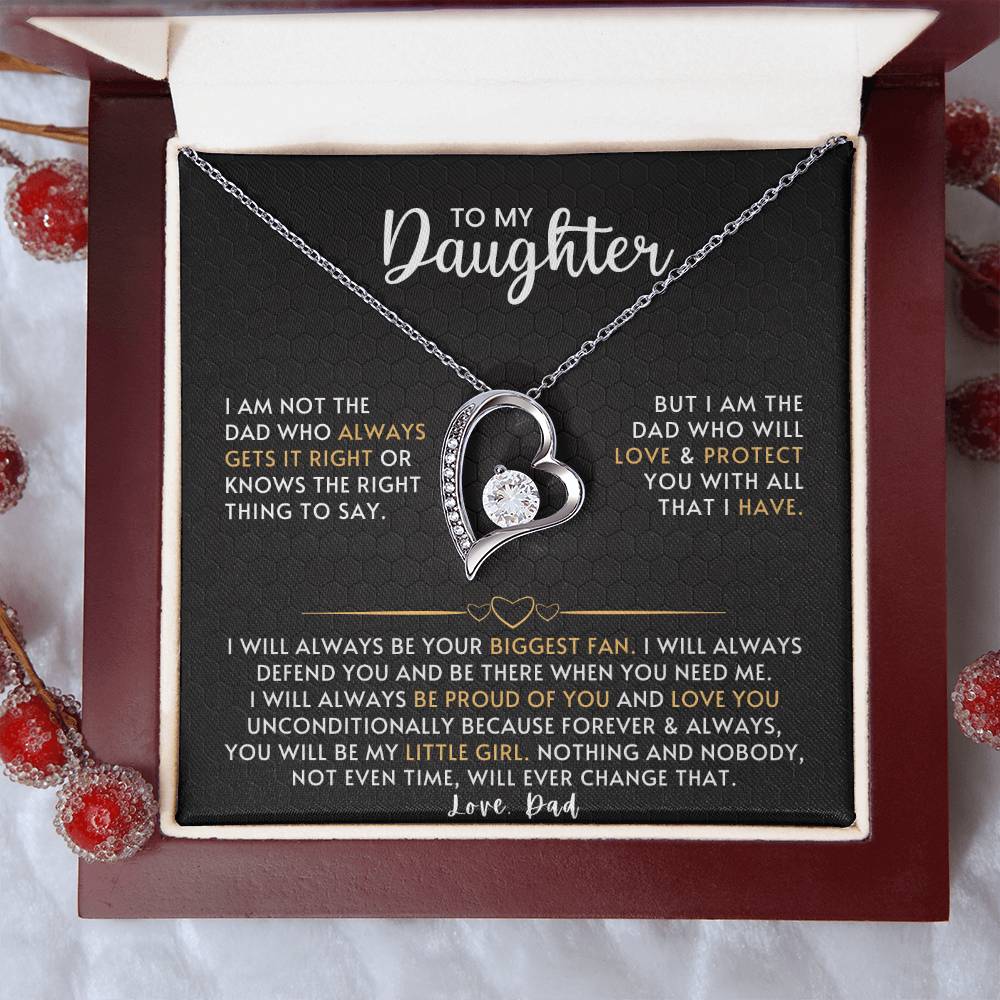Daughter Heart Necklace Gift from Dad