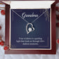 Grandma Guiding Light Heart Necklace Gift-[Heartfelt Family Gift]