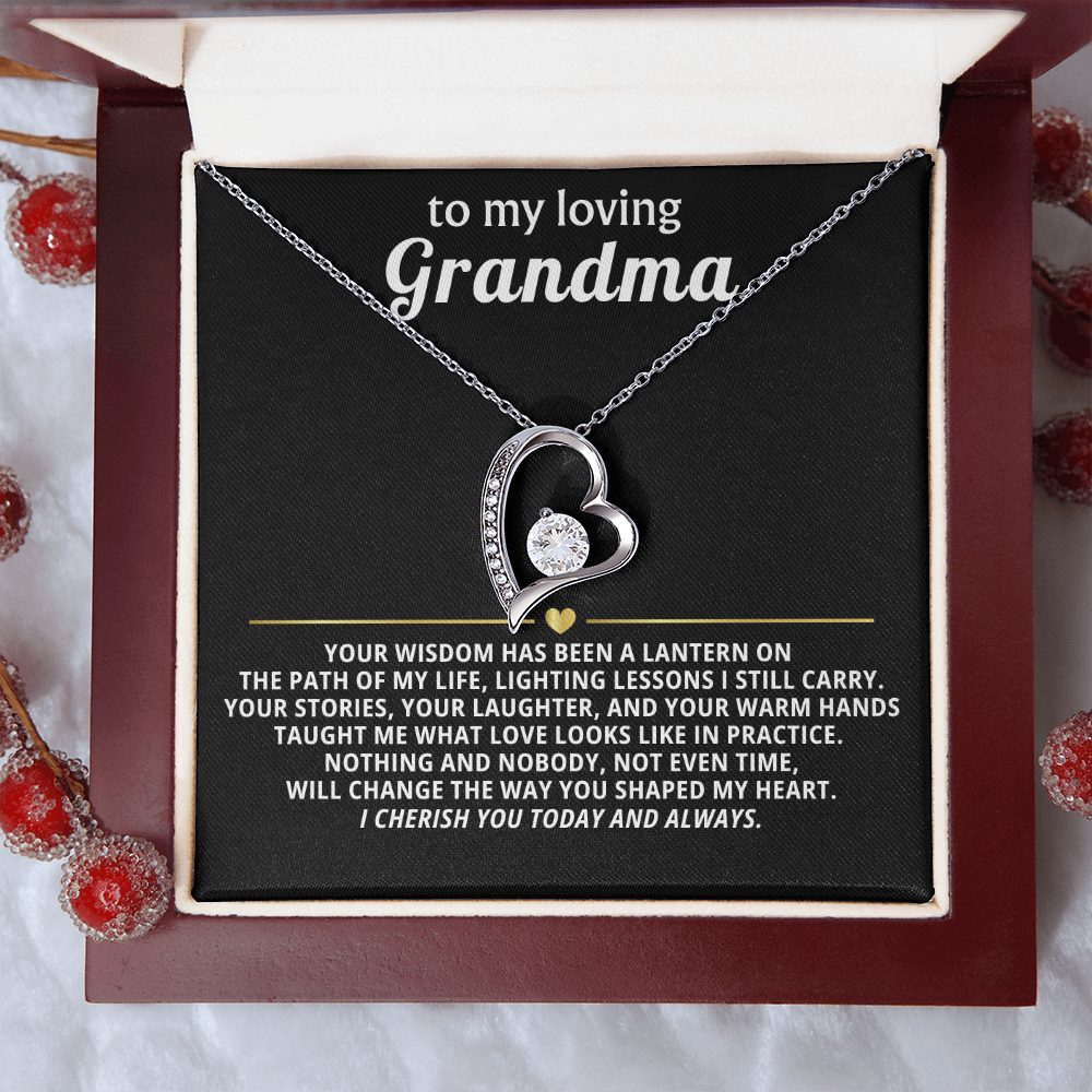Grandmother from Grandchild Heart Necklace Gift