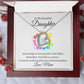 Daughter Life Is A Canvas Heart Necklace-[Heartfelt Family Gift]