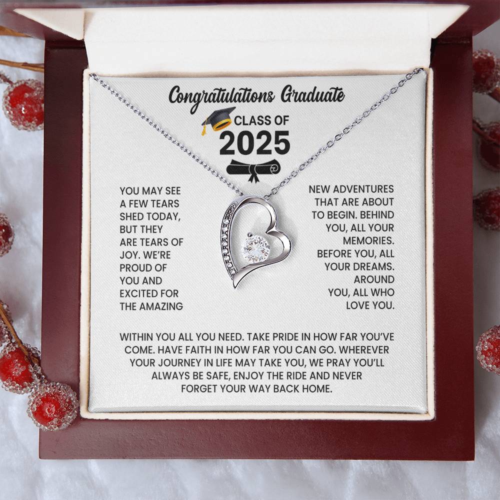 Class of 2026 Graduation Necklace Gift - Heart
