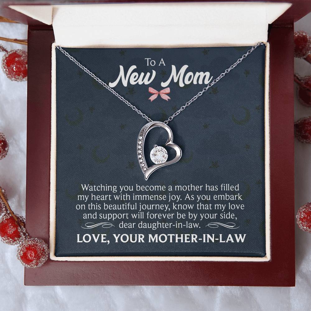 New mom Heart Necklace Gift-[Heartfelt Family Gift]