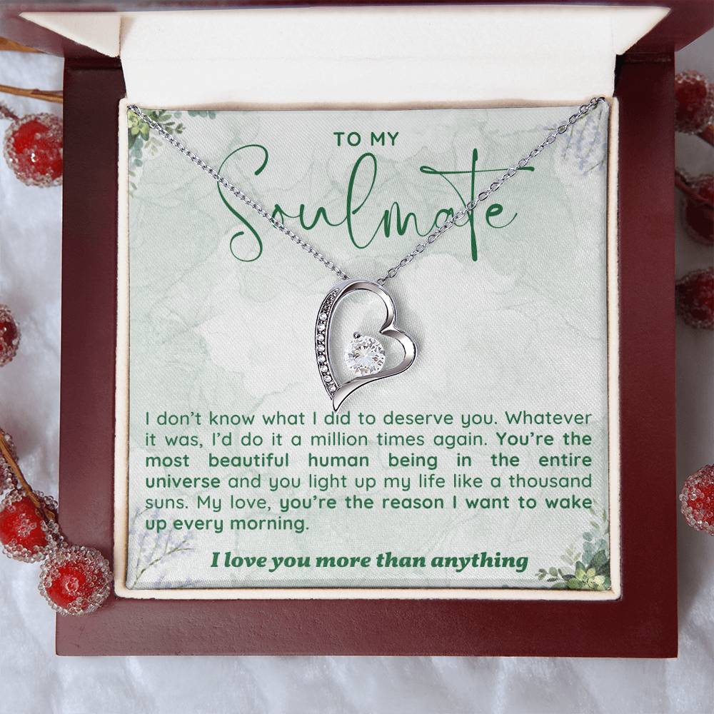 Soulmate Necklace Perfect Gift for Girlfriend or Wife on Birthday Valentines Day or Christmas-[Heartfelt Family Gift]