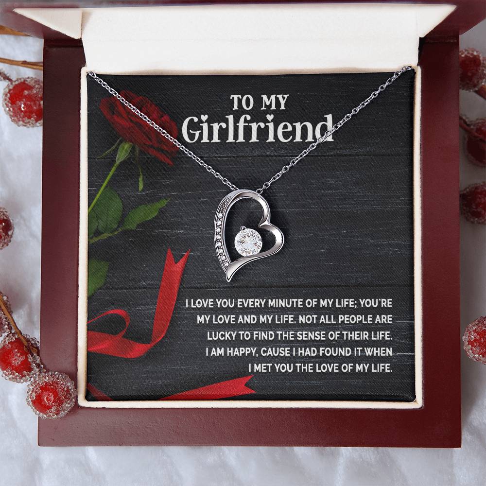 To My Girlfriend - I love you Heart Necklace Gift-[Heartfelt Family Gift]