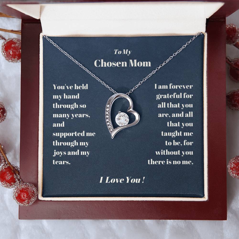 Chosen Mom Heart Necklace Gift-[Heartfelt Family Gift]