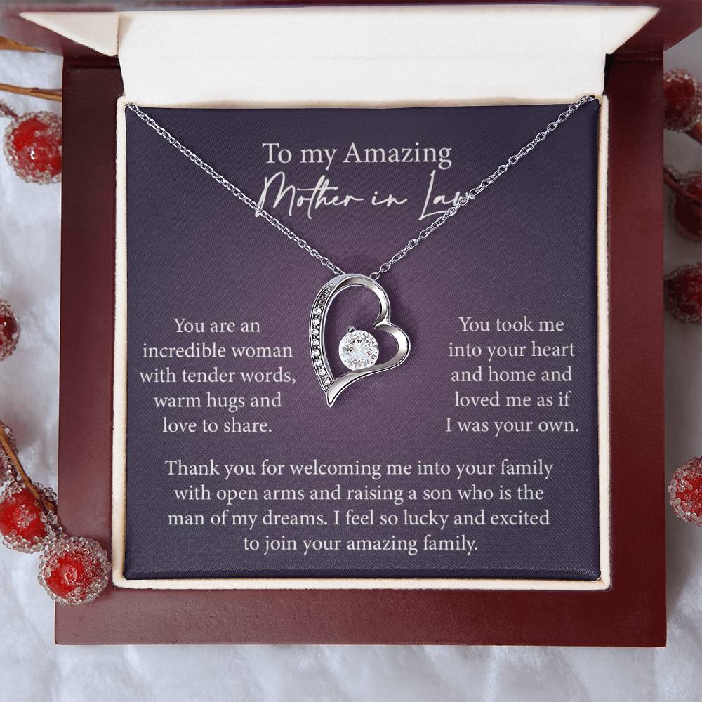 Mother in Law Heart Necklace Gift-[Heartfelt Family Gift]