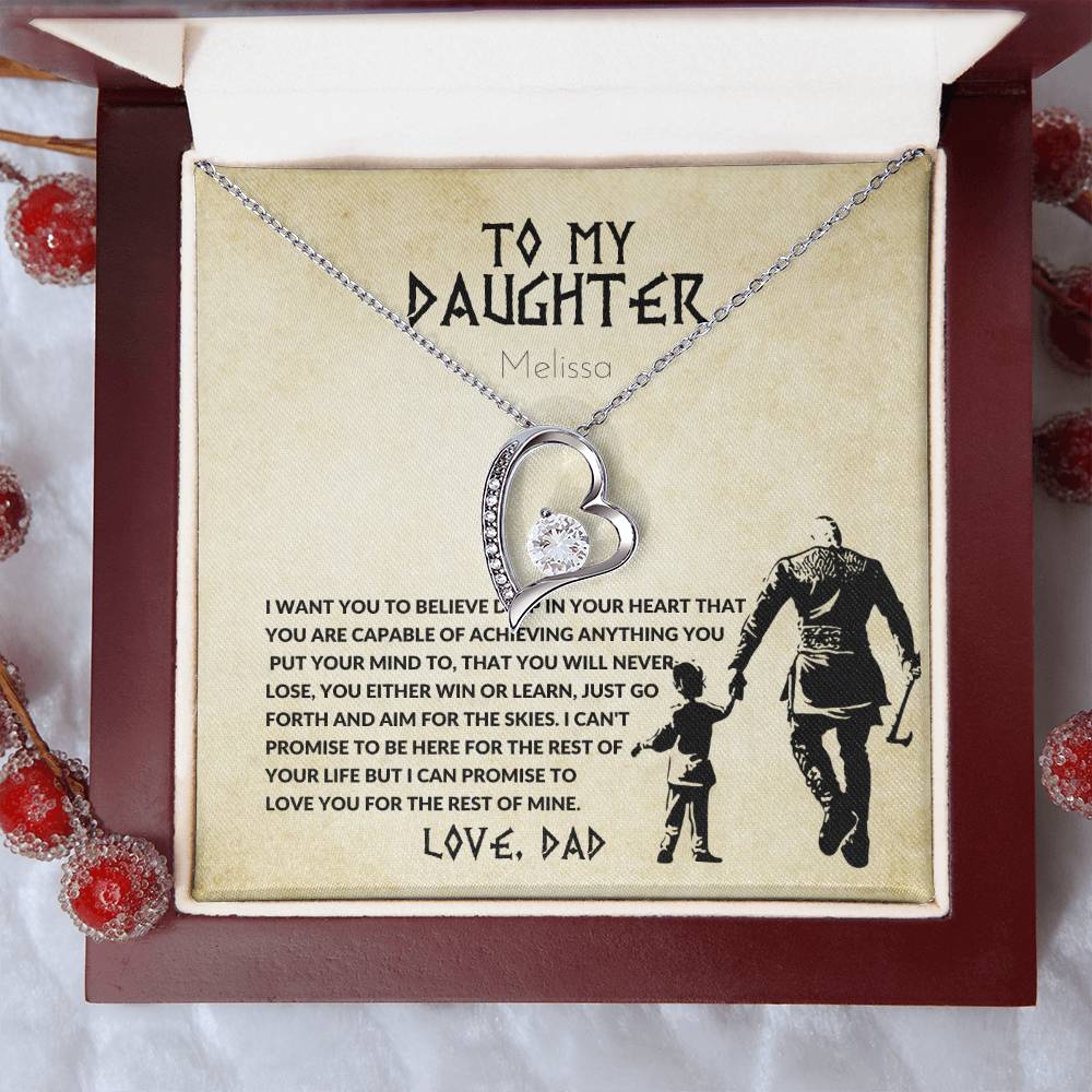 Viking Daughter and Dad Necklace Gift-[Heartfelt Family Gift]