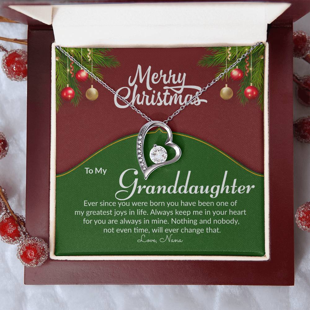 Personalized Granddaughter Heart Necklace - Christmas Gift-[Heartfelt Family Gift]