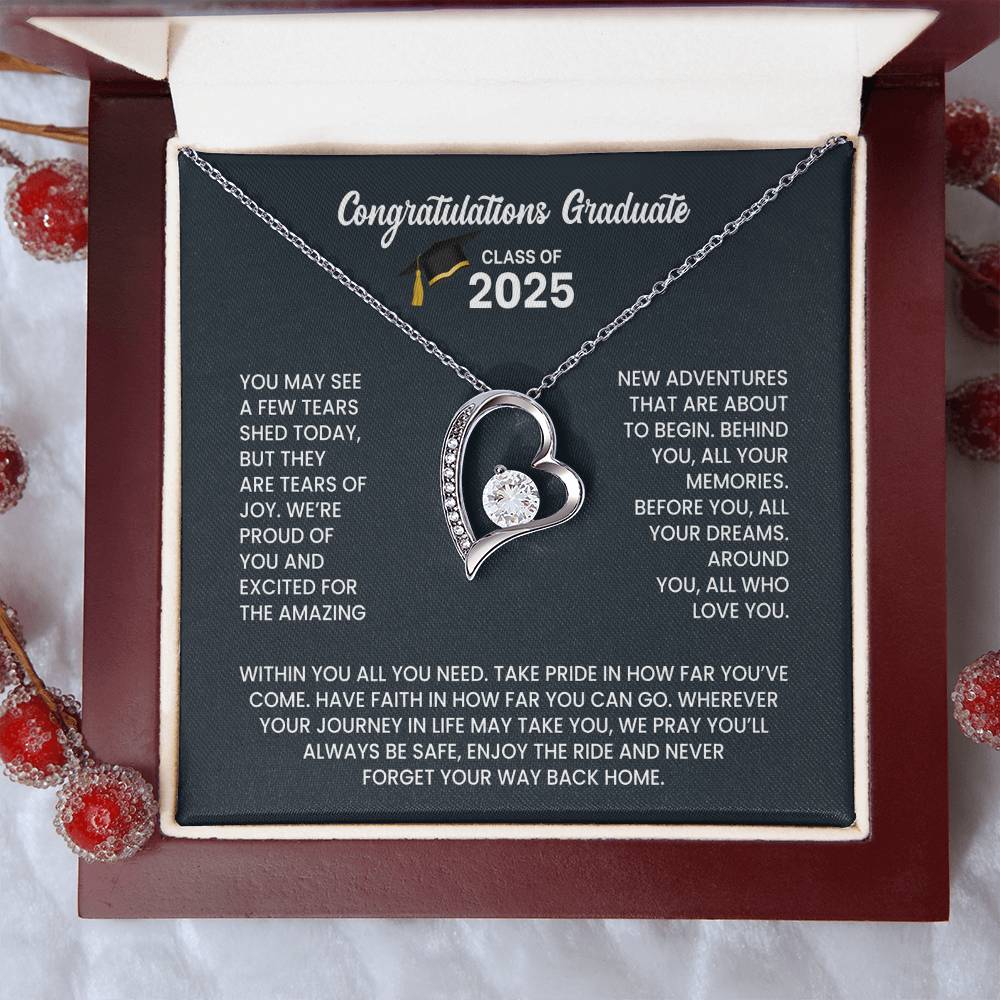 Class of 2026 Graduation Necklace Gift - Heart
