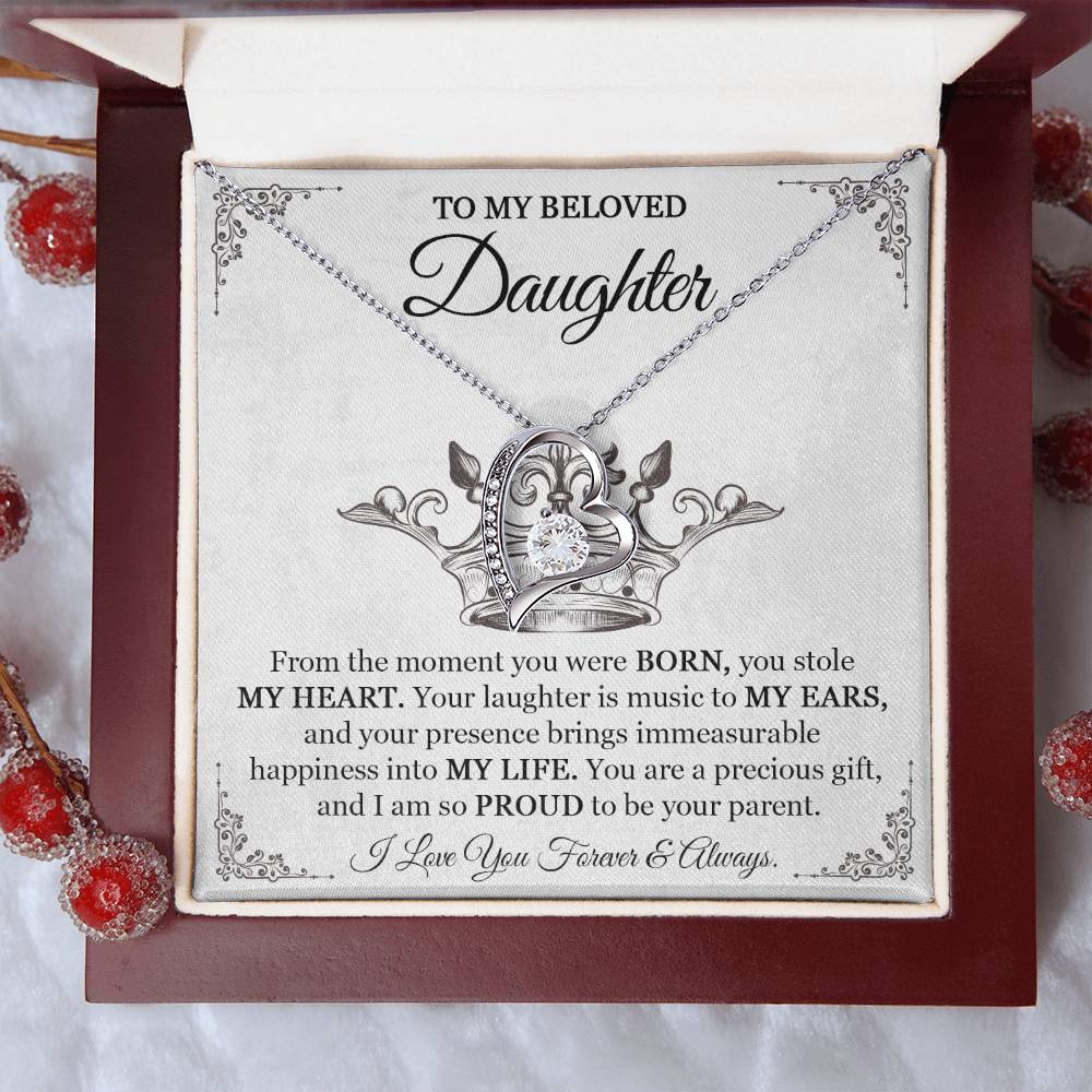 Daughter Necklace - Perfect Gift From Parents for Birthday Graduation or Special Occasions-[Heartfelt Family Gift]