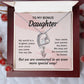 Stepdaughter My World Is A Brighter Place Heart Necklace Gift-[Heartfelt Family Gift]