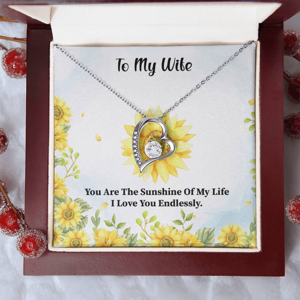 Sunshine Heart Necklace Gift for Wife - Handmade and Personalized-[Heartfelt Family Gift]