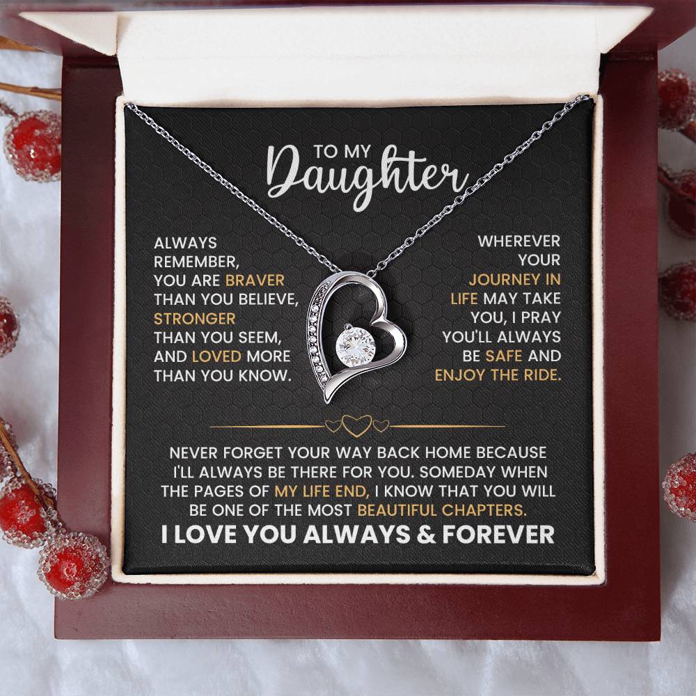 Daughter Heart Necklace Gift from Dad