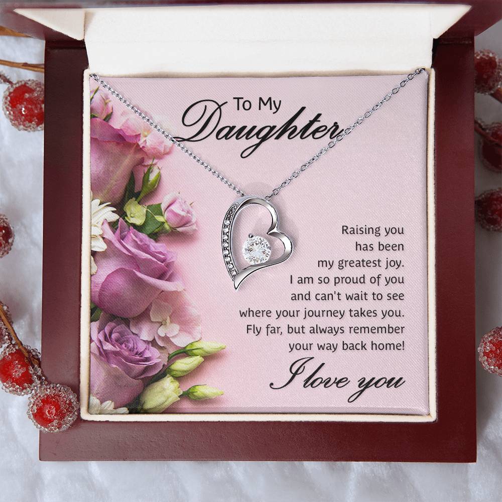 To My Daughter- Raising You Heart Necklace Gift-[Heartfelt Family Gift]