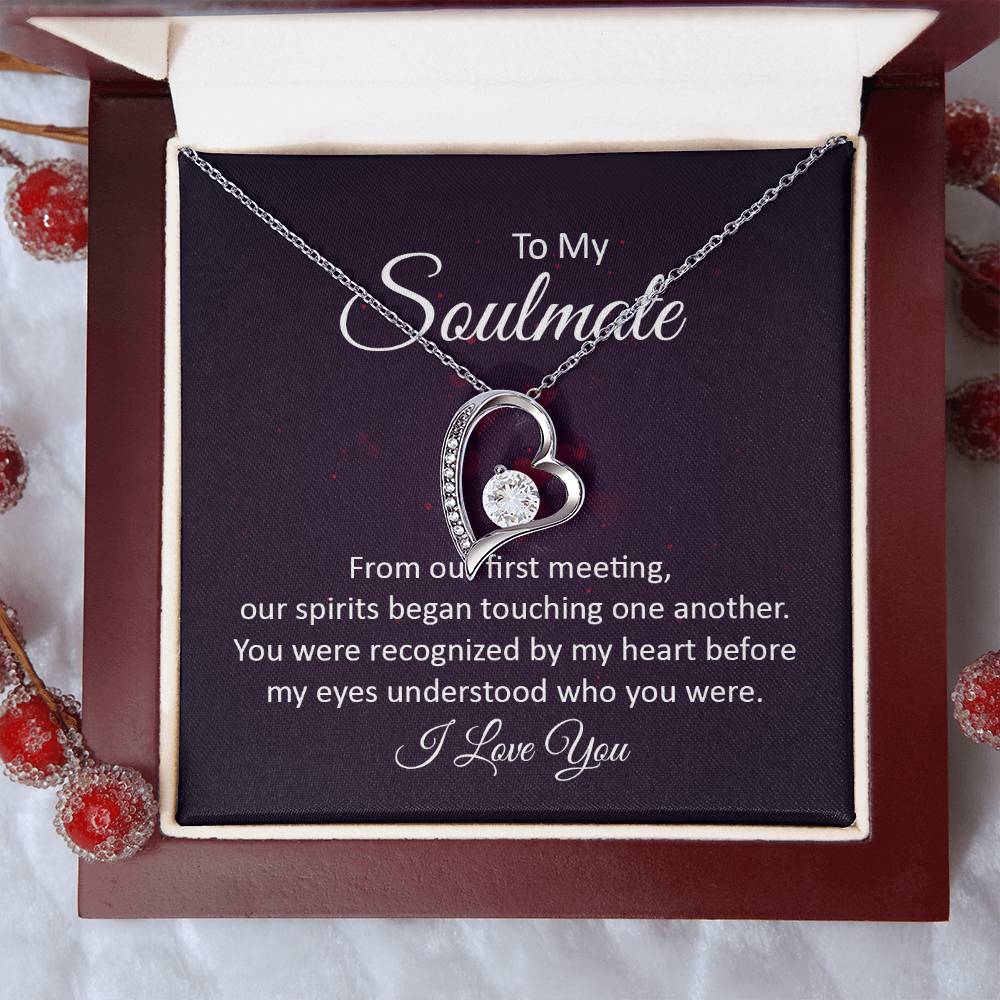 To My Soulmate Heart Necklace Gift for Wife-[Heartfelt Family Gift]