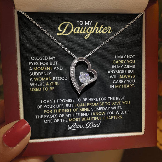 Daughter Heart Necklace Gift from Dad