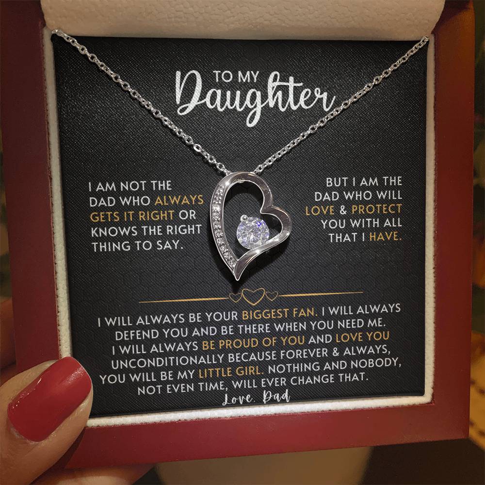 Daughter Heart Necklace Gift from Dad