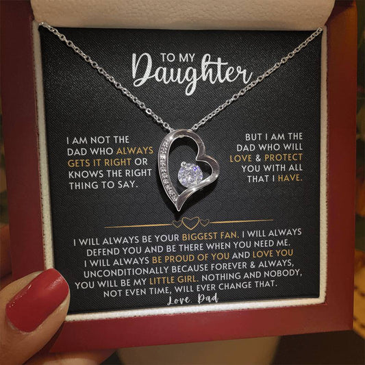 Daughter Heart Necklace Gift from Dad