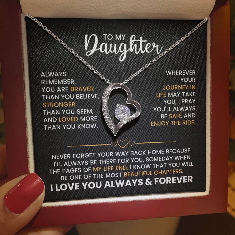 Daughter Heart Necklace Gift from Dad