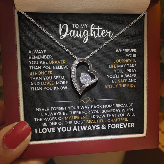 Daughter Heart Necklace Gift from Dad