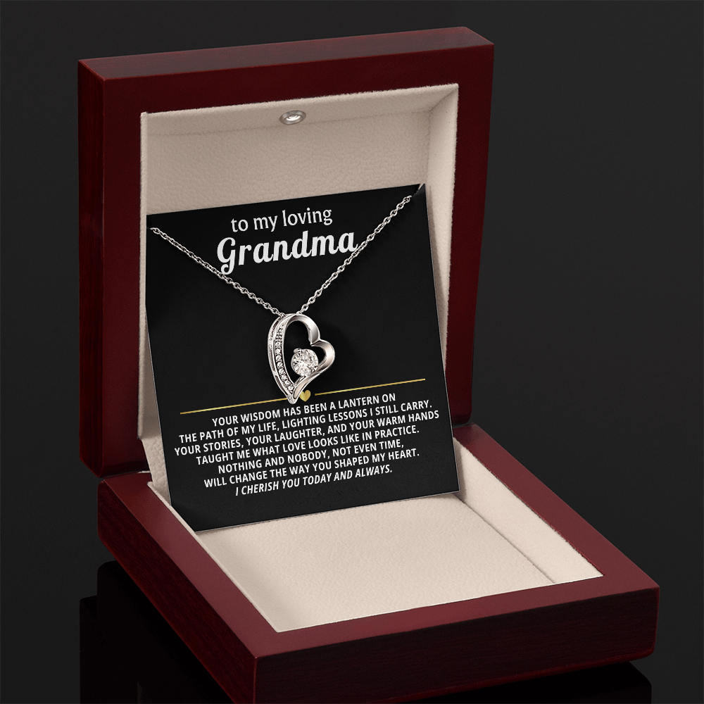 Grandmother from Grandchild Heart Necklace Gift