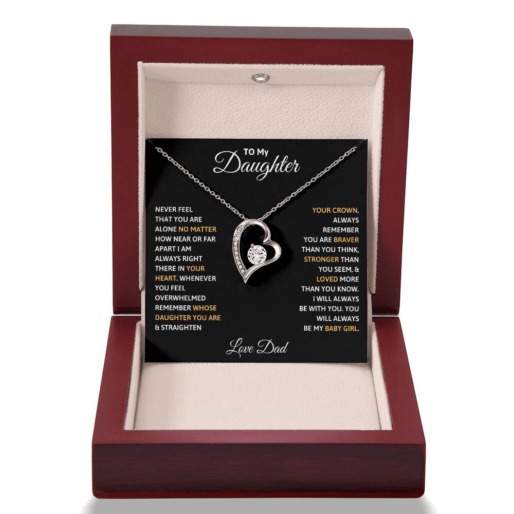 To My Daughter Forever Love  Necklace